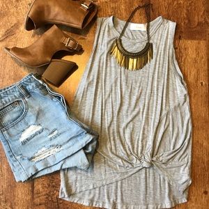 Gray knotted tank from EVEREVE